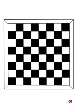 Coloriage Les échecs - Un échiquier