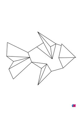 Coloriage Animaux géométriques - Un joli poisson