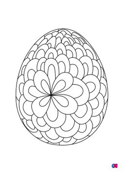 Coloriage Pâques - Un œuf de Pâques raffiné