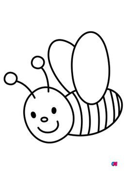 Mes premiers coloriages - Une petite abeille souriante