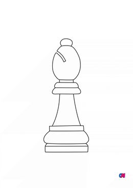 Coloriage Les échecs - Le fou