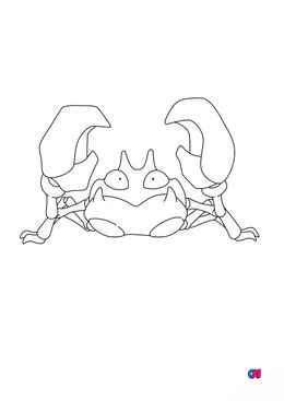 Coloriage Pokémon - 98 - Krabby