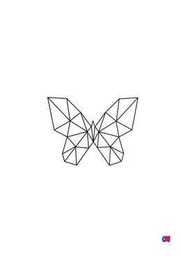 Coloriage Animaux géométriques - Papillon