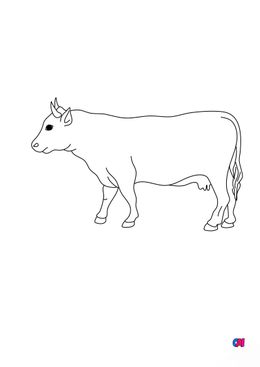 Coloriages d'animaux - Vache 2