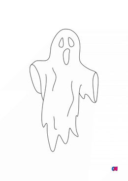 Coloriages Halloween - fantôme errant