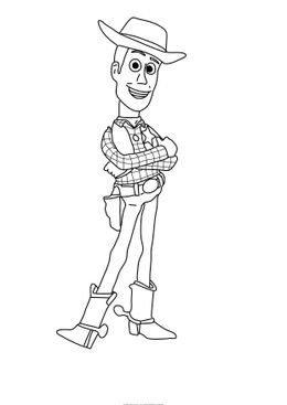 Coloriage Toy Story 4 - Woody